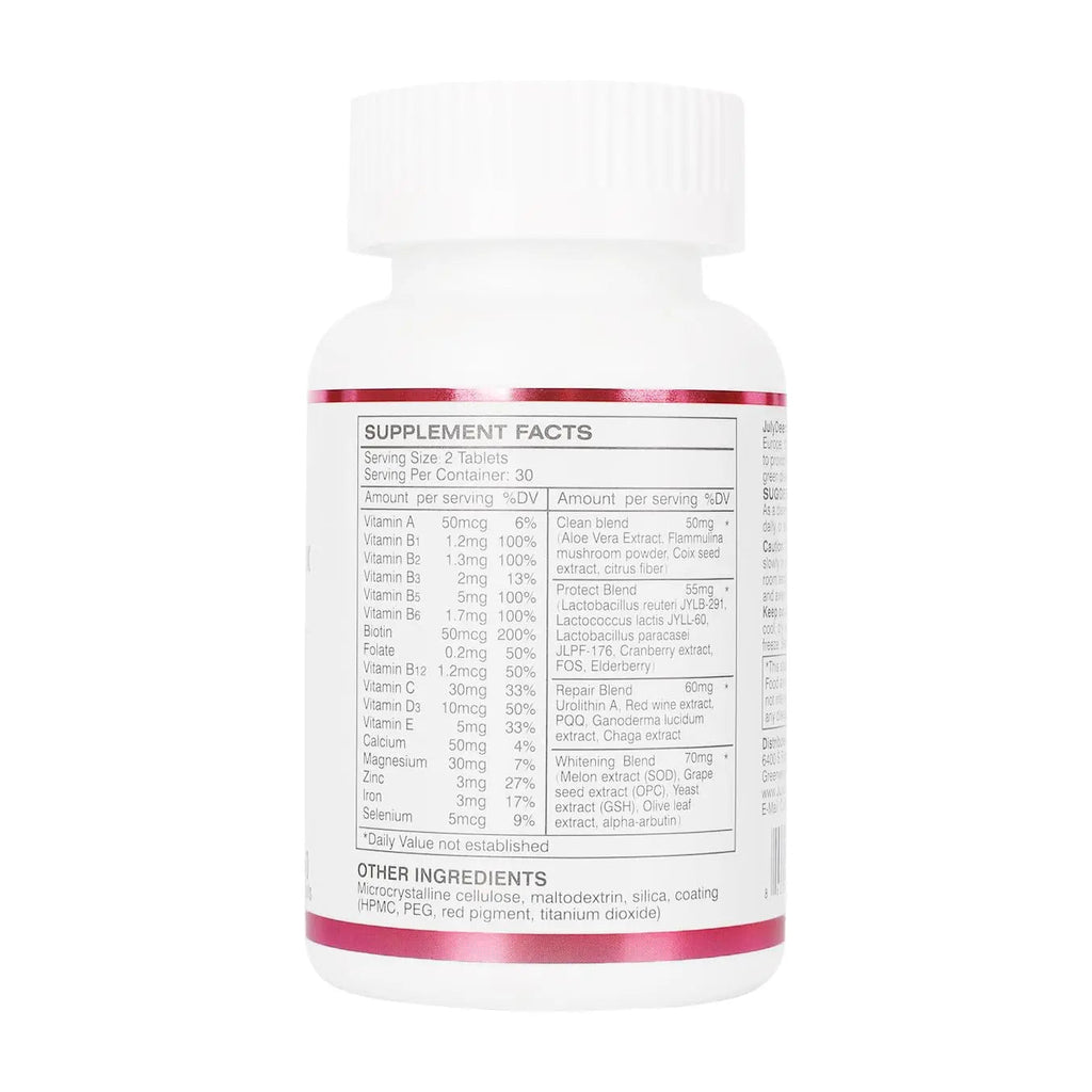 JulyDeer One Daily Tablet Multivitamin for Women - Complete Multimineral with Vitamin A, C, D, E and B-Complex, Zinc & More for Women's Immunity JulyDeer