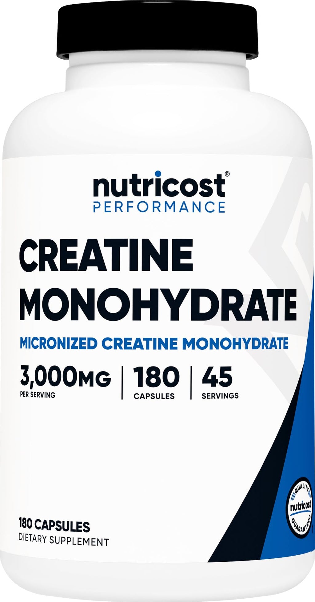 Nutricost Creatine Monohydrate 3,000mg, 180 Capsules (750mg Per Capsule) - Gluten Free, Non-GMO NutricostBuy Supplements Australia