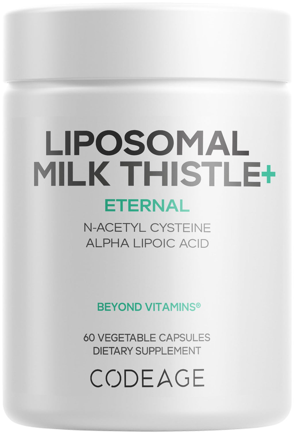 Codeage Liposomal Milk Thistle+ Supplement - Silymarin from Silybum Marianum, NAC, Artichoke Leaf, Dandelion Root, Alpha Lipoic Acid, BioPerine, Liposomal Delivery - Non-GMO - 60 Capsules CodeageBuy Supplements Australia