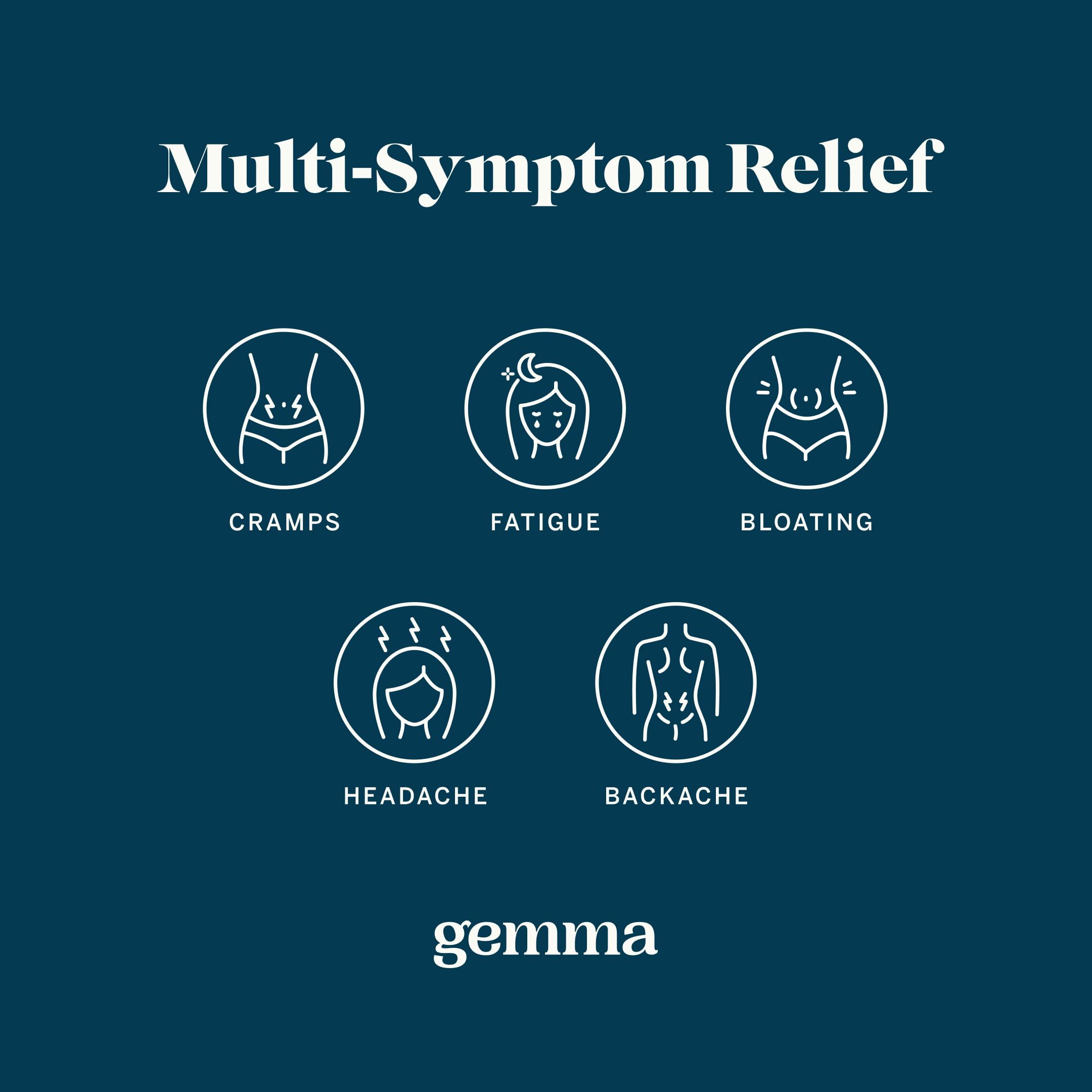 Gemma Cut The Cramp - Fast Menstrual Cramp & Period Pain Relief - Multi-Symptom Formula Treats Menstrual Cramps, Fatigue, Bloating, Headache in 15 Minutes GemmaBuy Supplements Australia