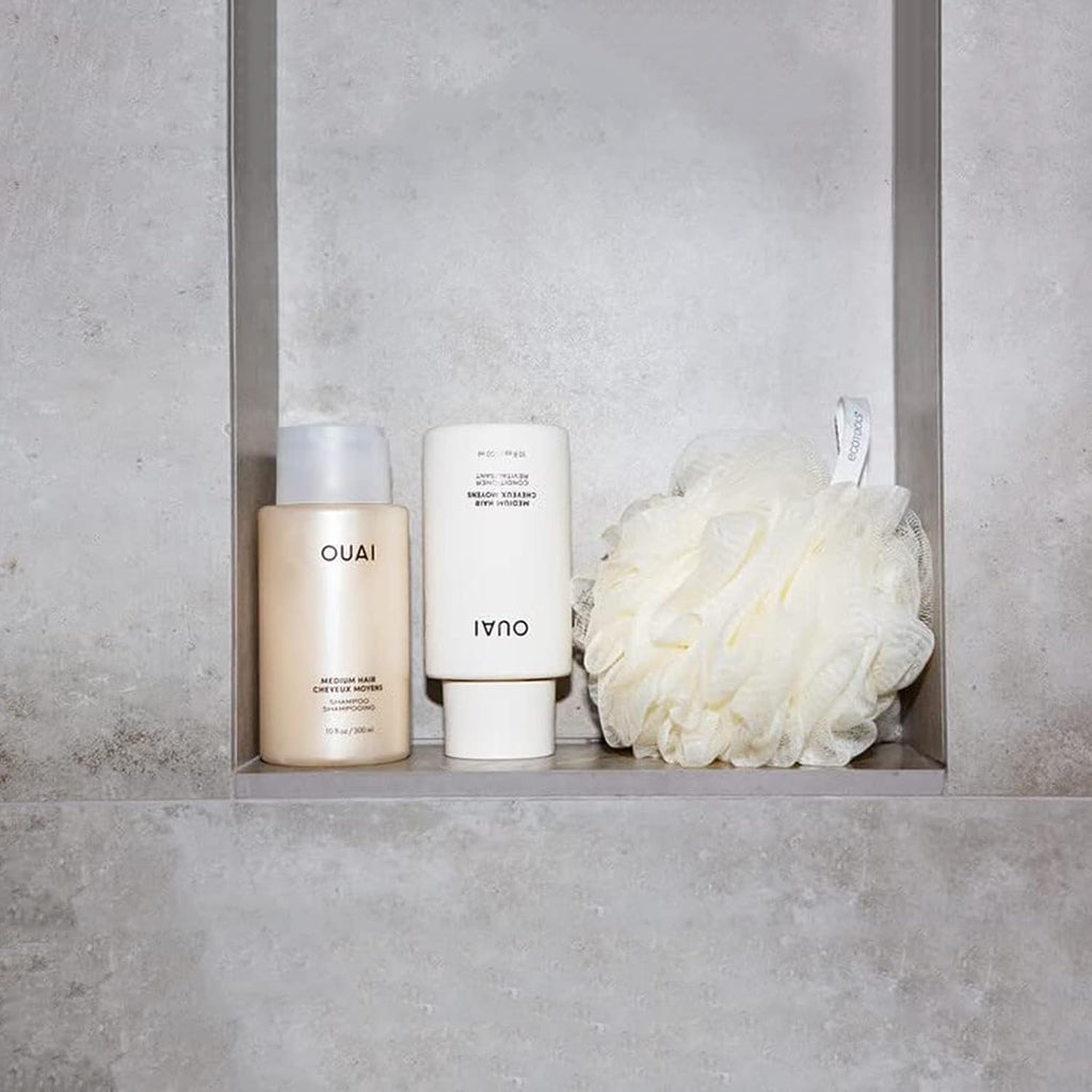 OUAI Medium Hair Shampoo and Conditioner Set - Sulfate-Free Shampoo and Conditioner for Women & Men - Made with Keratin, Shea Butter & Avocado Oil - Free of Parabens & Phthalates (10 Fl Oz) OUAIBuy Supplements Australia