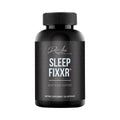 Black bottle of Sleep Fixxr dietary supplement on a white background