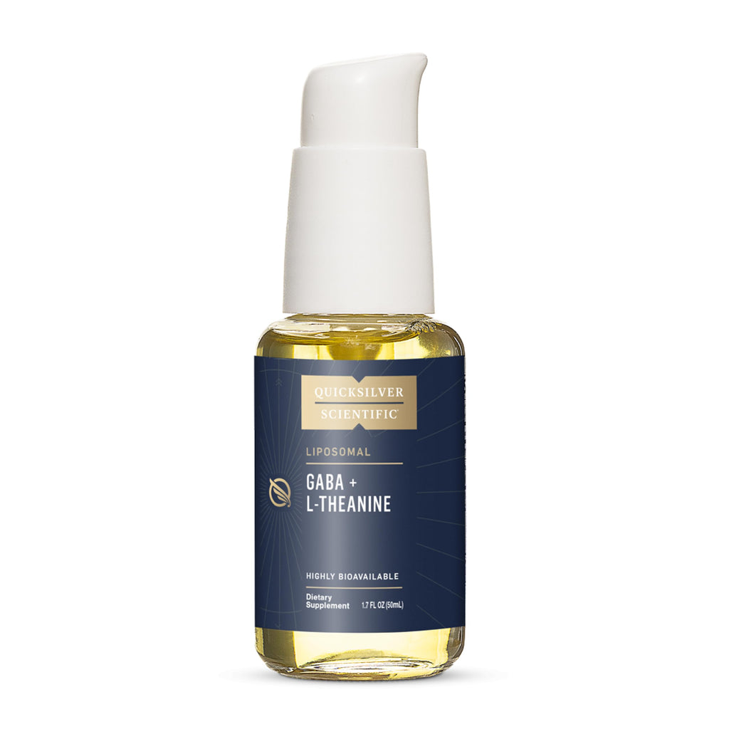 Quicksilver Scientific Liposomal GABA + L Theanine - Calm, Stress Response & Brain Support - Bioavailable GABA Supplement with L Theanine 100mg (1.7oz/50ml) Quicksilver ScientificBuy Supplements Australia