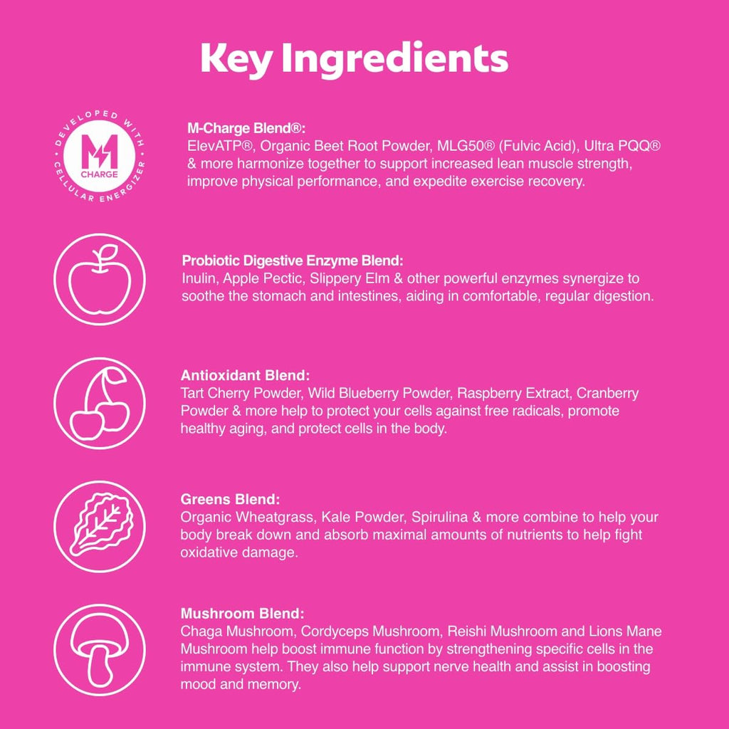 L'Evate You Vitality Daily Greens Powder (28 Servings) 30 Superfoods, 9 Greens - for a Cellular Energy Boost, Powered by M-Charge Complex for All Day Energy (Tart Cherry) Steve Harvey's L'Evate You buy supplements Au