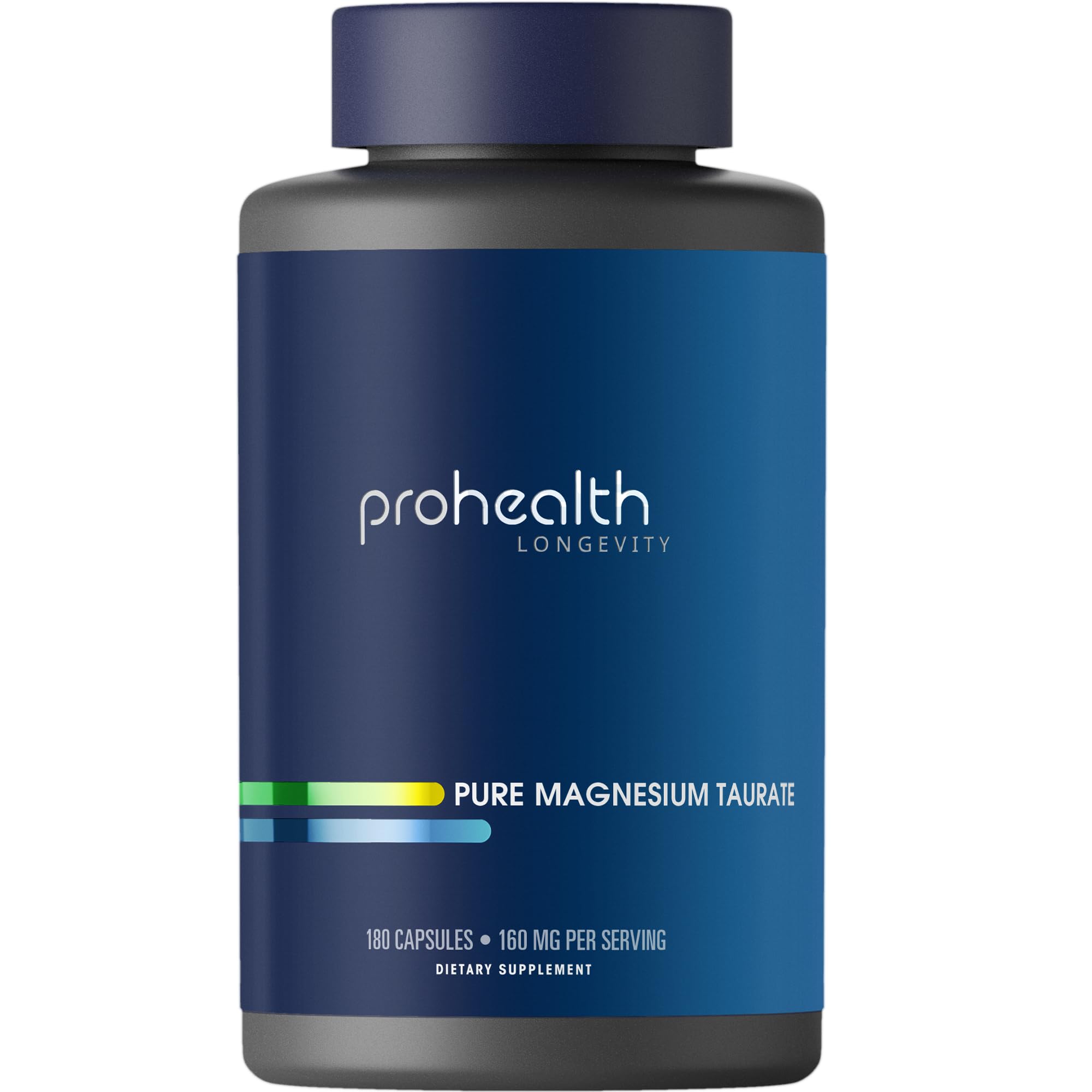 ProHealth Pure Magnesium Taurate, 160mg per Serving | Optimal Bioavailability Supplement for Healthy Aging | Supports Brain, Heart, and Muscle Health | Third-Party Tested for Quality | 180 Capsules ProHealthBuy Supplements Australia