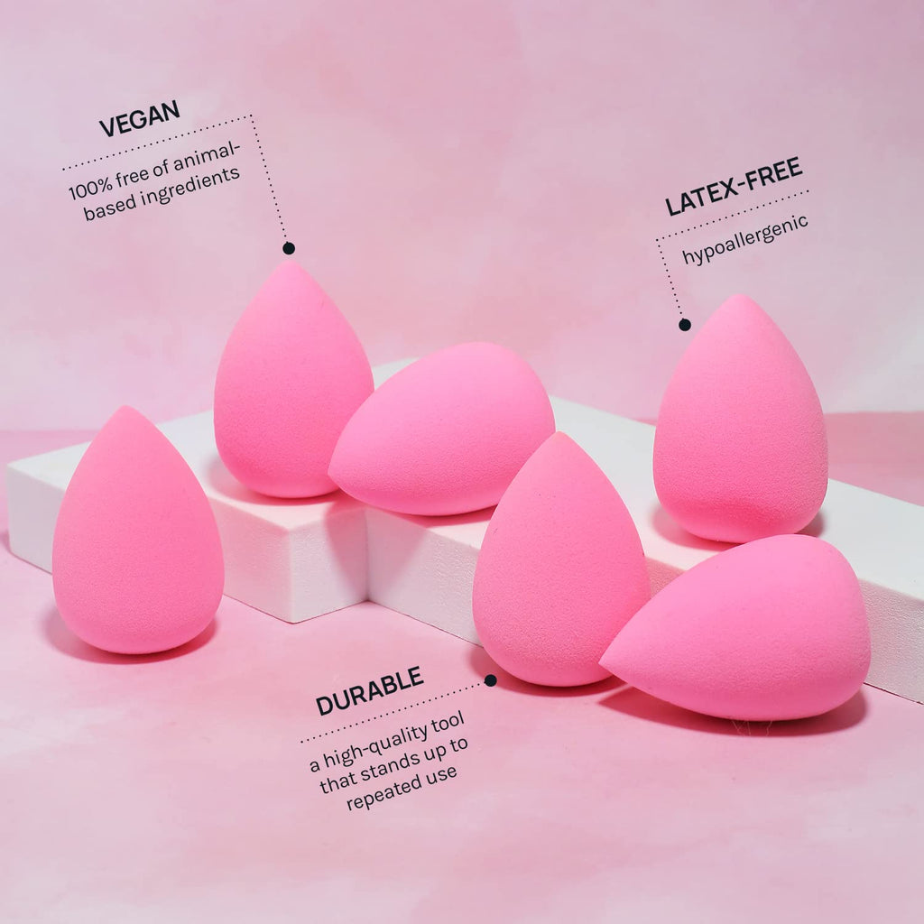 AOA Studio Collection makeup Sponge Set Latex Free and High-definition Set of 6 makeup Wonder blender For Powder Cream and Liquid, Super Soft Wonder Beauty Cosmetic AOA STUDIOBuy Supplements Australia