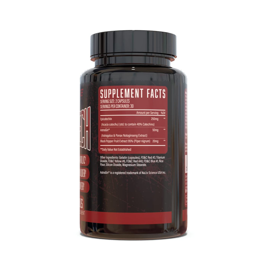 Huge Supplements, Epitech, Epicatechin Supplement, Increase Muscle Mass, Enhance Muscle Recovery & Boost Nitric Oxide, Enhanced Absorption Formula (60 Capsules)