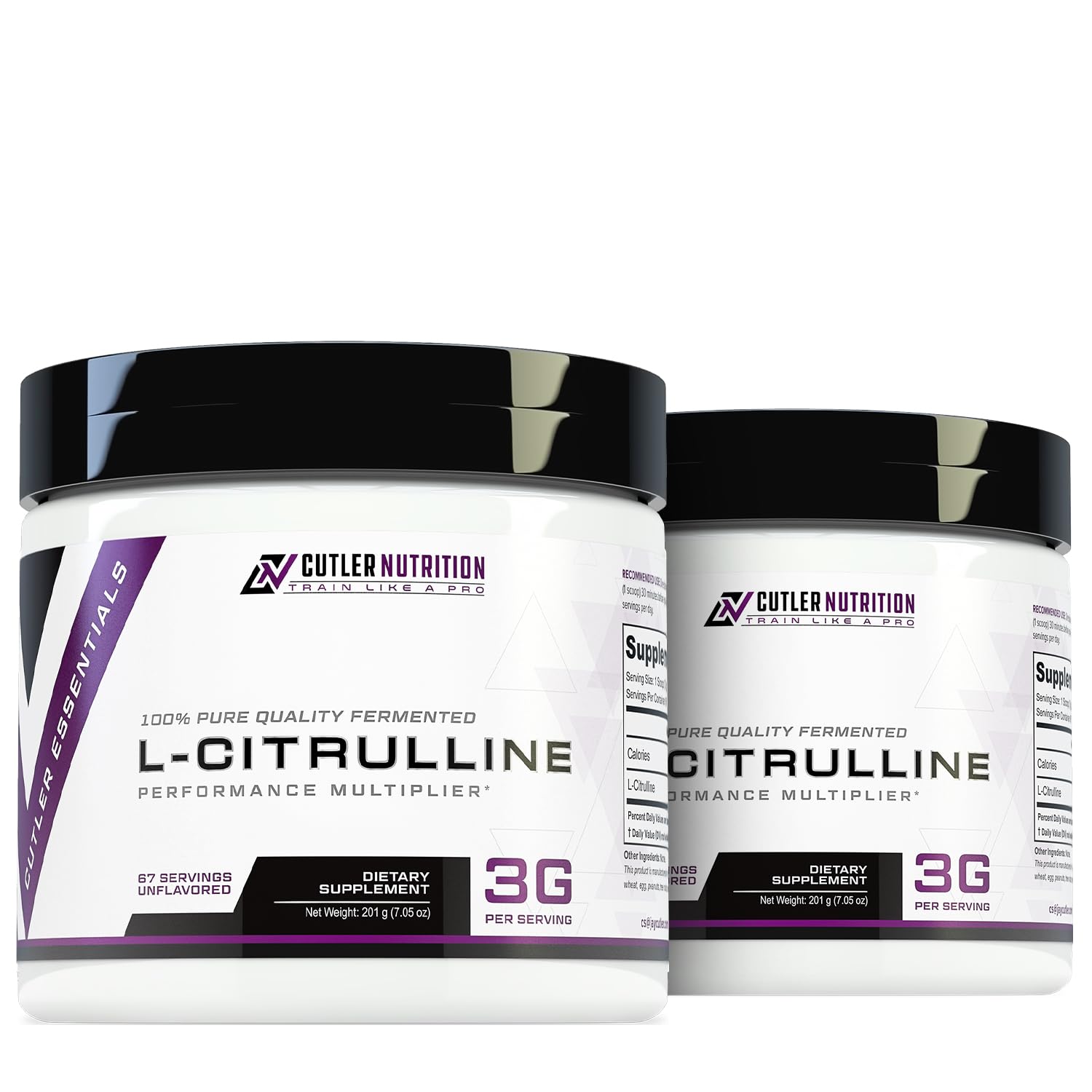 Cutler Nutrition Jay Essentials 100% Pure L-Citrulline Powder Unflavored 3g Per Serving