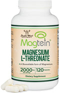 Magnesium L Threonate, Magtein, Sleep and Cognitive Support – High Absorption – Most Bioavailable Form of Magnesium – 2,000 mg – 120 Capsules Double Wood SupplementsBuy Supplements Australia