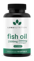 Luma Nutrition Omega 3 Fish Oil Supplement - Extra Strength 2500mg Per Serving - 2000mg EPA & DHA Per Serving - Brain and Heart Health - 60 Softgels, 30 Servings Luma NutritionBuy Supplements Australia