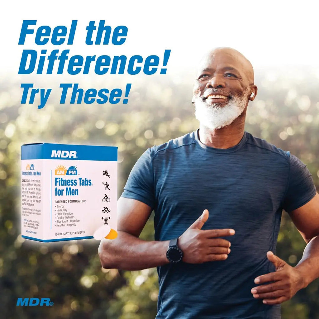 MDR Fitness Tabs Patented AM/PM Multivitamin for Men Doctor Formulated with Right Nutrients at The Right Time - Gluten Free - 2 Month Supply MDRBuy Supplements Australia
