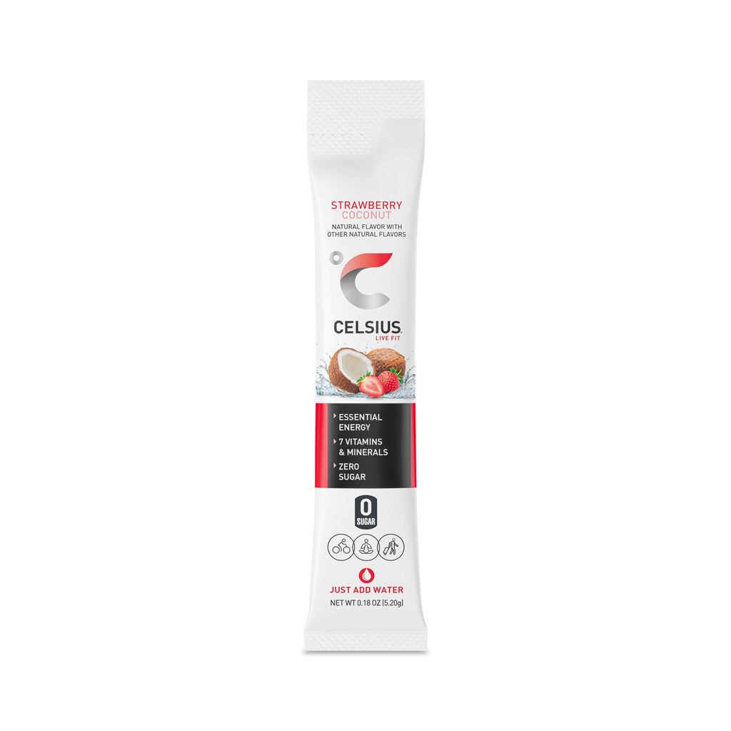 CELSIUS On-the-Go Essential Energy Drink Mix, Strawberry Coconut (14 Stick Pack) CELSIUSBuy Supplements Australia