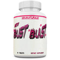 Supplement bottle labeled 'New Bust Blast' by Minanaturals on a white background
