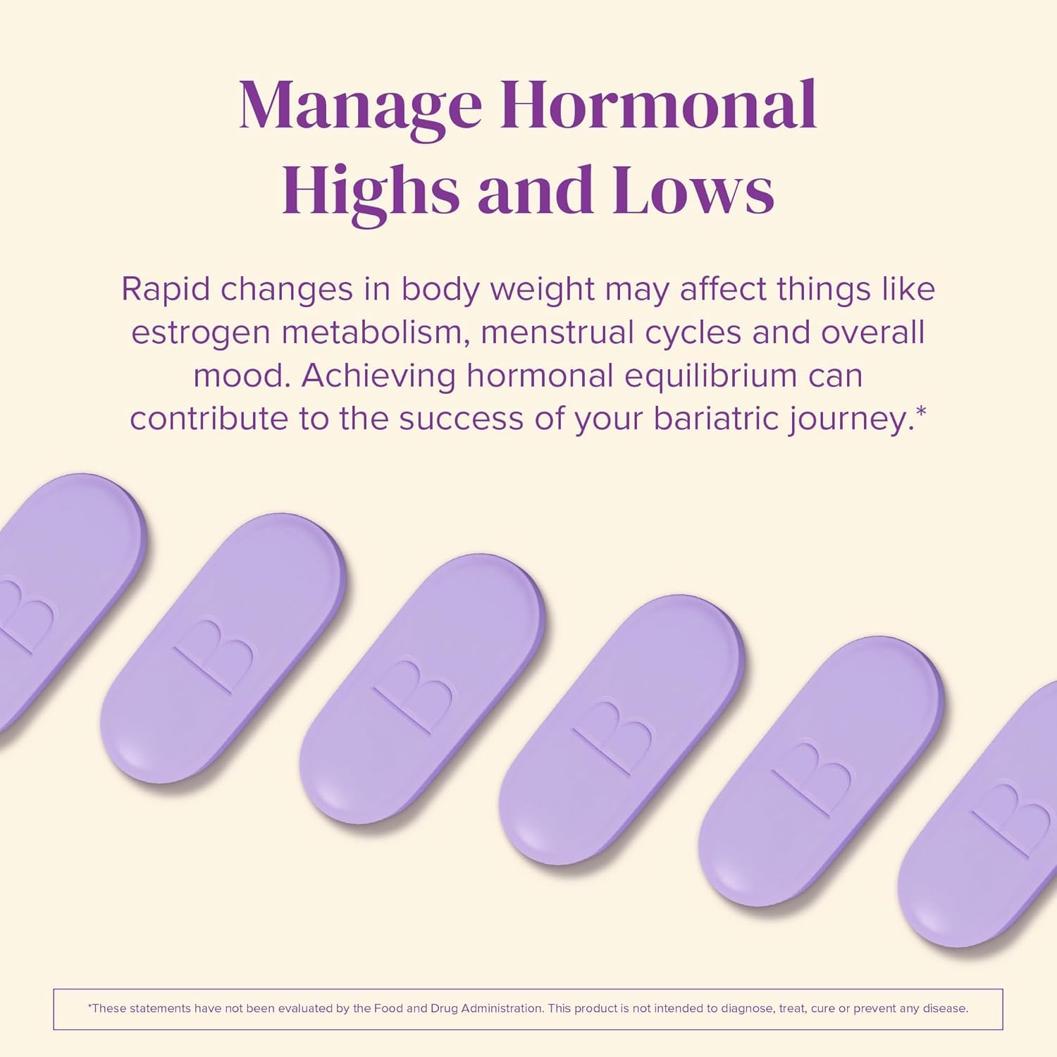 BariMelts Hormonal Balance+ for GLP-1 Users and Bariatric Patients - DIM, NAC & Chasteberry Supports Hormone Balance for Women - 60 Smooth-Coated Caplets (1-Month Supply) BariMeltsBuy Supplements Australia