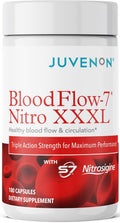 Juvenon BloodFlow-7 XXXL Nitric Oxide Supplements for Men & Women - More Powerful, Longer Lasting Natural Nitric Oxide Booster with Nitrosigine® + S7®