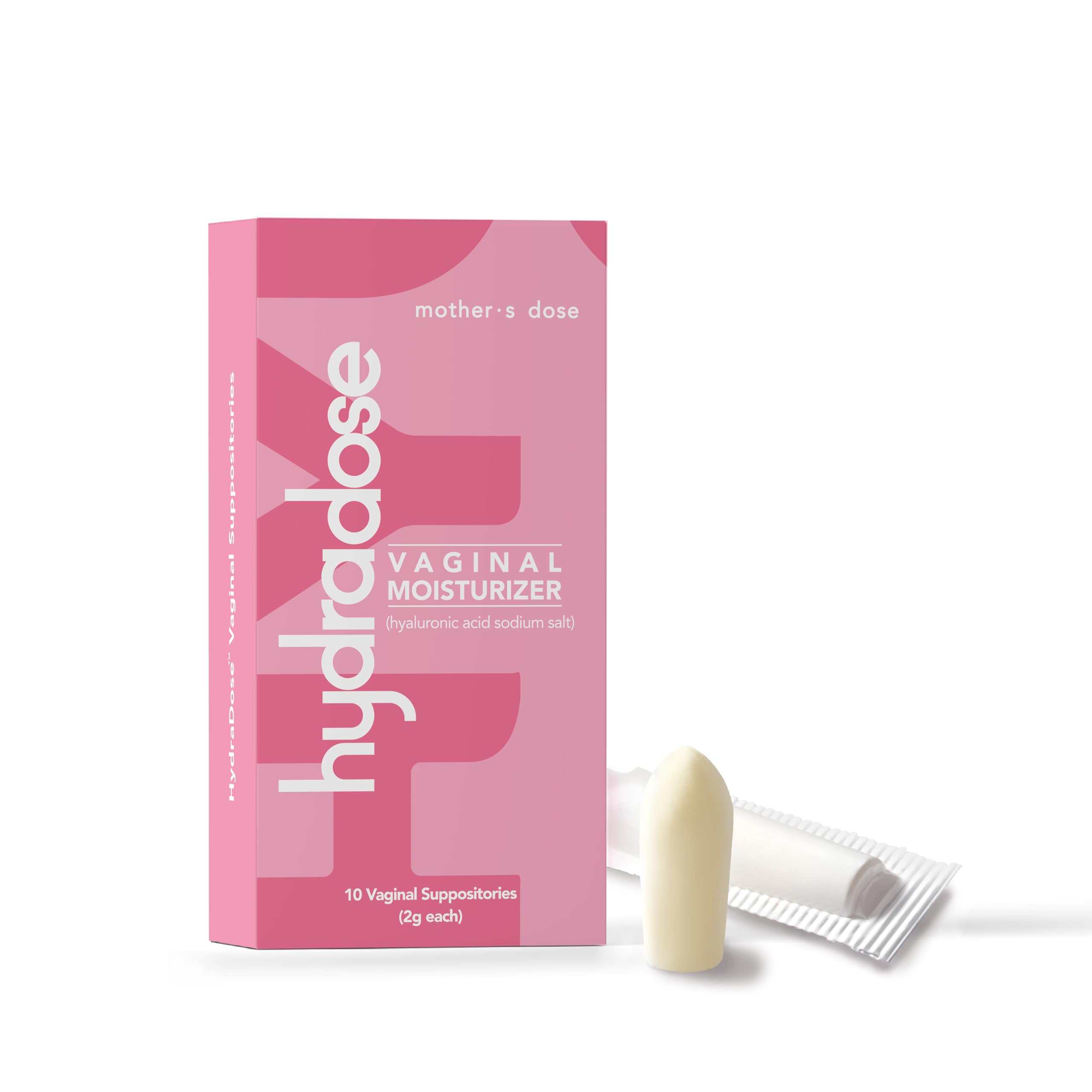 Mother's Dose Hyaluronic Acid Suppository HydraDose- Hormone Free Moisturizer for Vaginal Dryness-USA Made in an FDA Registered Facility, 1 Month Supply- 10 Inserts MOTHER·S DOSE buy supplements Au