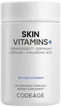 Codeage Skin Vitamins+ Supplement – Ceramosides, Dermaval, Hyaluronic Acid, Coffeeberry, Vitamin C – Skin Elasticity, Wrinkle & Moisture Support – Liposomal Delivery – Non-GMO, 30 Capsules CodeageBuy Supplements Australia