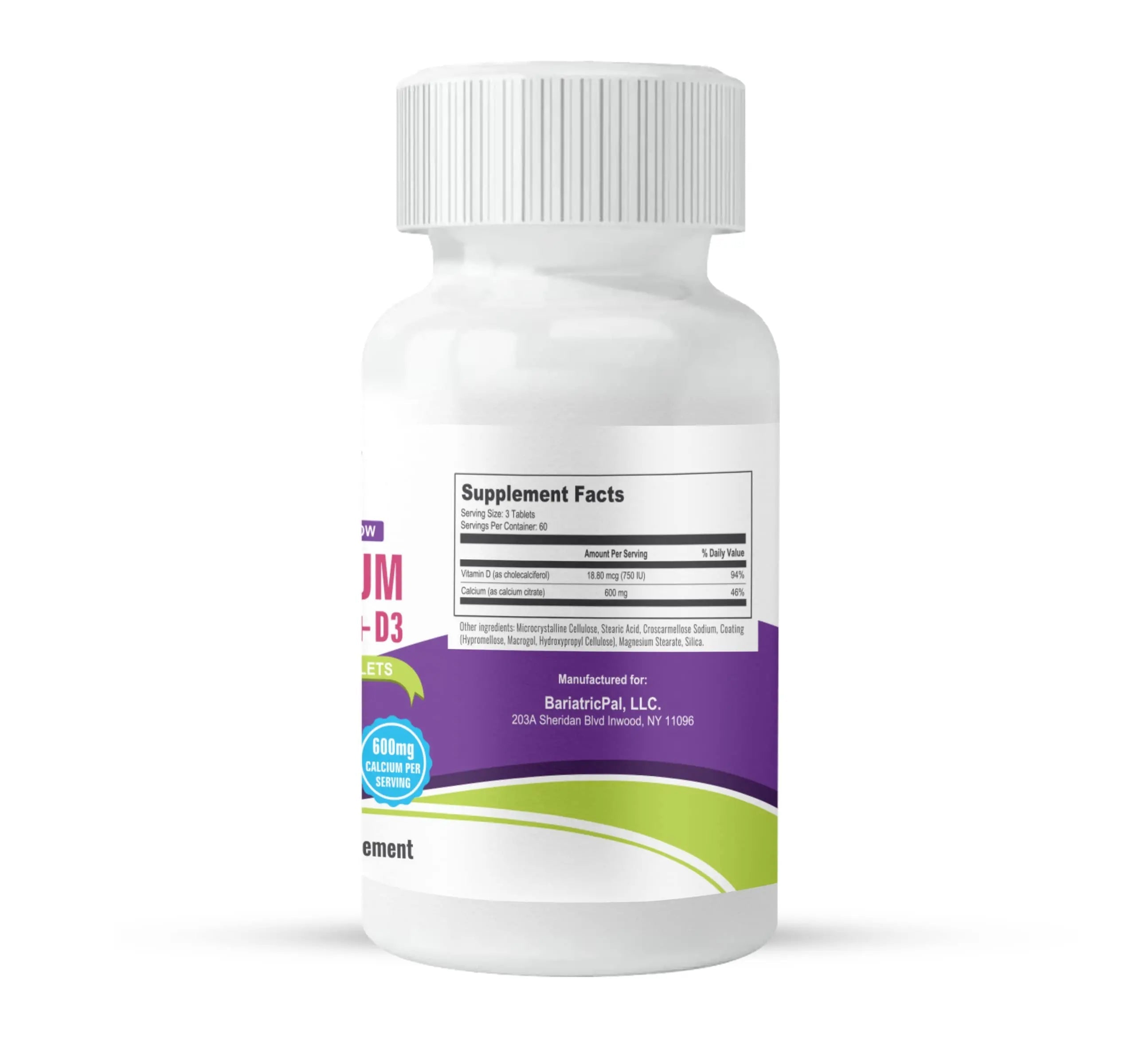 BariatricPal 30-Day Bariatric Vitamin Bundle Multivitamin ONE 1 per Day! Capsule with 60mg Iron Easy Swallow Calcium Citrate BariatricPal