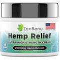 Hemp Cream Maximum Strength - Menthol Rub with Hemp Oil, Arnica, Lavender, Aloe Vera, Kava Kava, & Camphor - Natural Hemp Muscle Rub Cream for Skin, Muscles & Joints - ZenRenu, 4 oz ZenrenuBuy Supplements Australia