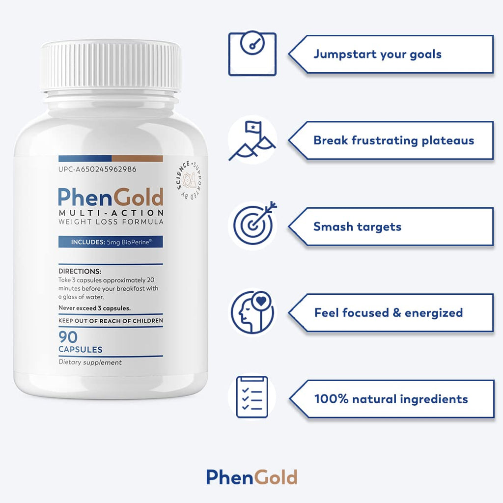 PhenGold Pills, Original Multi-Action Weight Management Formula with Green Tea PhenGoldBuy Supplements Australia