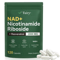 Fairy NAD+ Nicotinamide Riboside dietary supplement package with capsules on a white background