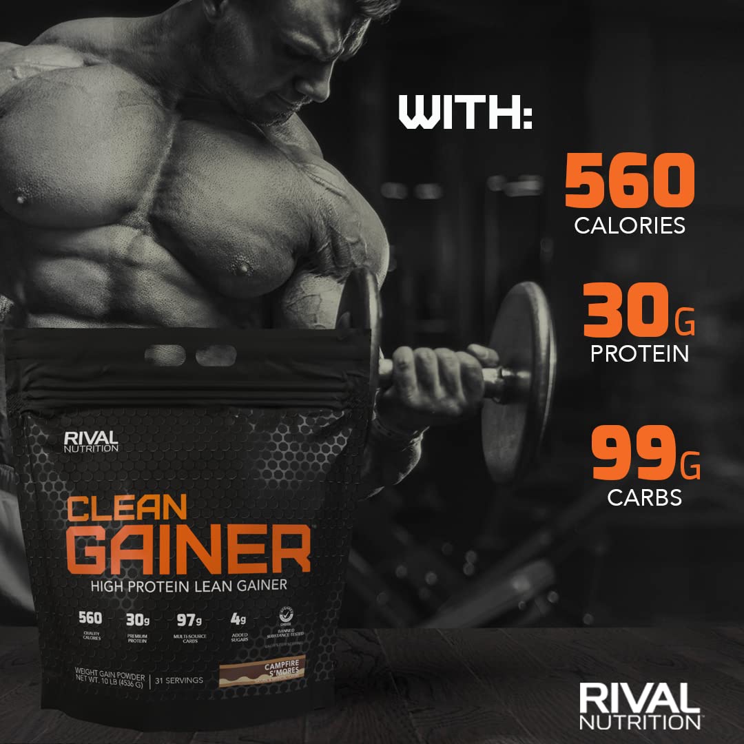 Rivalus Clean Gainer, S'Mores, 10 Pound RivalusBuy Supplements Australia