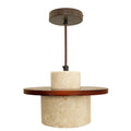 Nordic Pendant Light Natural Yellow Travertine Lamp Simple Wabi Sabi Lamp Suitable for Restaurant Bedside Kitchen Island Cafe Wood Pendant Light (Walnut Color) GenericBuy Supplements Australia