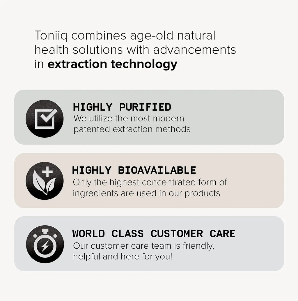 Toniiq NMN Supplement 1200mg - Third Party Tested Stabilized Capsules - 98% Highly Purified for NAD + - 60 Capsules Nicotinamide Mononucleotide Booster Supplement Toniiq buy supplements Au