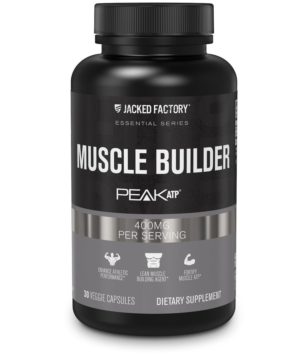 Jacked Factory Essentials Muscle Builder - ATP Muscle Builder for Men with Peak ATP to Support Muscle Gain, Enhance Athletic Performance, & Increase Strength - 30 Capsules Jacked FactoryBuy Supplements Australia