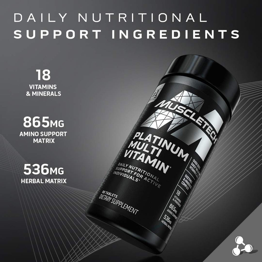 Muscletech Multivitamin for Men & Women Platinum Multivitamin | Vitamin C for Immune MuscleTechBuy Supplements Australia