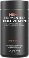 Codeage Men’s Daily Multivitamin – 25+ Essential Vitamins & Minerals, Organic Whole Foods, Probiotics, Omega-3, Zinc, Vitamins A, B, C, D, E & K – 120 Capsules CodeageBuy Supplements Australia