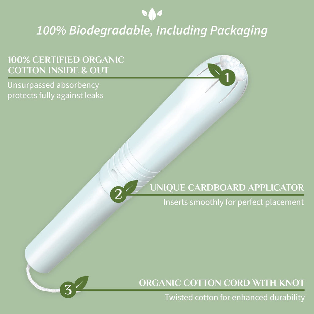 Organyc 100% Certified Organic Cotton Tampons - Cardboard Applicator, Free from Chlorine, Perfumes OrganycBuy Supplements Australia