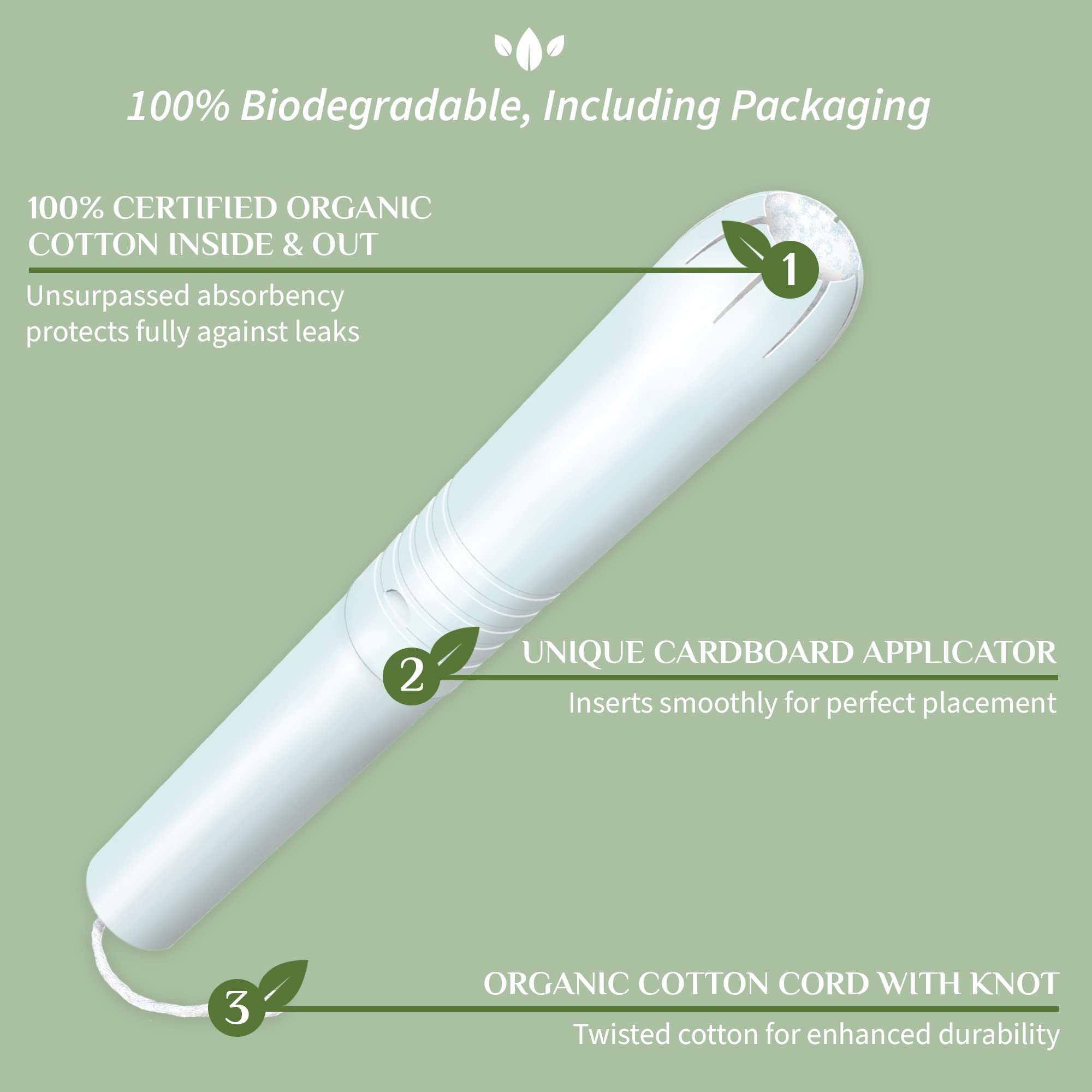 Organyc 100% Certified Organic Cotton Tampons - Cardboard Applicator, Free from Chlorine, Perfumes OrganycBuy Supplements Australia