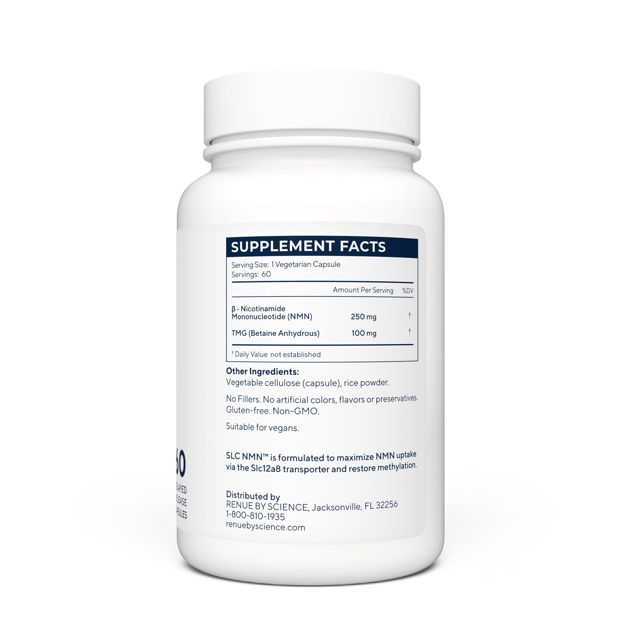 Renue By Science NMN Supplement | 60 SLC Enteric Capsules - 250mg Nicotinamide Mononucleotide per Serving | Delayed Release for Increased Absorption | Manufactured in The USA Renue By ScienceBuy Supplements Australia