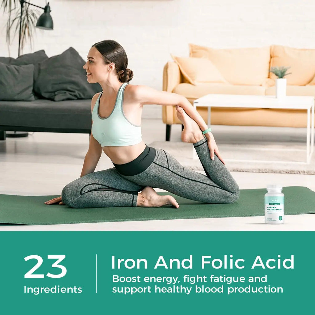 finelogy Womens Multivitamin - Essential Nutrients with Iron, Vitamins A, C, D3, K, B6 and B12 Supplements for Women’s Health, Energy Hair Skin & Nails finelogyBuy Supplements Australia