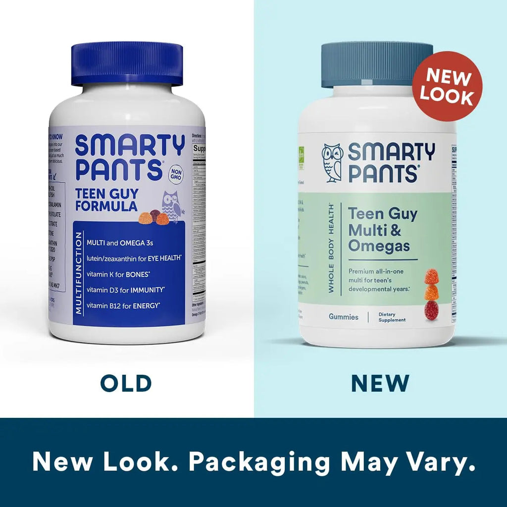 SmartyPants Teen Guy Multivitamin Gummies: Omega 3 Fish Oil (EPA/DHA) & Women's Multivitamin Gummies: Omega 3 Fish Oil (EPA/DHA) SmartyPants