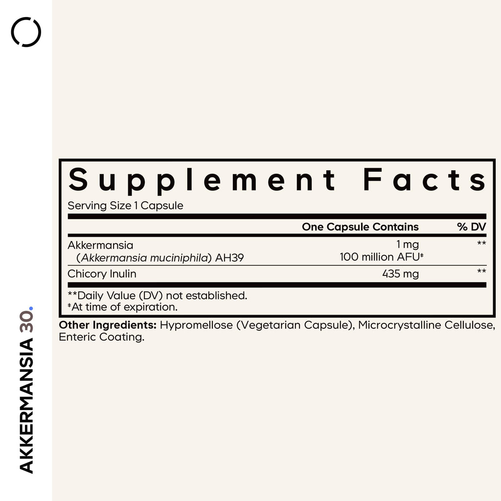 Codeage Akkermansia Synbiotic Supplement - 100 Million AFU Akkermansia Probiotic & Chicory Inulin Prebiotic - Chicory Root - 1 Capsule Per Serving - Non-GMO, Gluten-Free - 30 Capsules CodeageBuy Supplements Australia