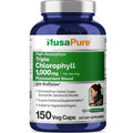 NusaPure High Absorption Triple Chlorophyll 1000 mg 150 Veg Caps Suitable for Vegetarians and Vegans, Non-GMO NusaPureBuy Supplements Australia
