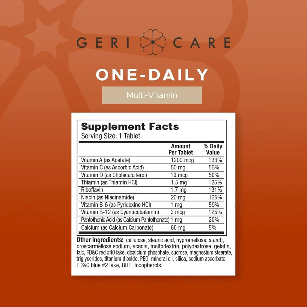 GeriCare Multivitamin Supplement Tablets, (Bottle of 1000) GeriCare