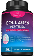 Sunergetic Premium Collagen Peptides Capsules – 2500 mg of VERISOL Collagen Peptides Type 1 & Type 3 – Multi Collagen Supplement to Support Joint Health, Hair, Skin & Nails – 150 Collagen Capsules Sunergetic buy supplements Au