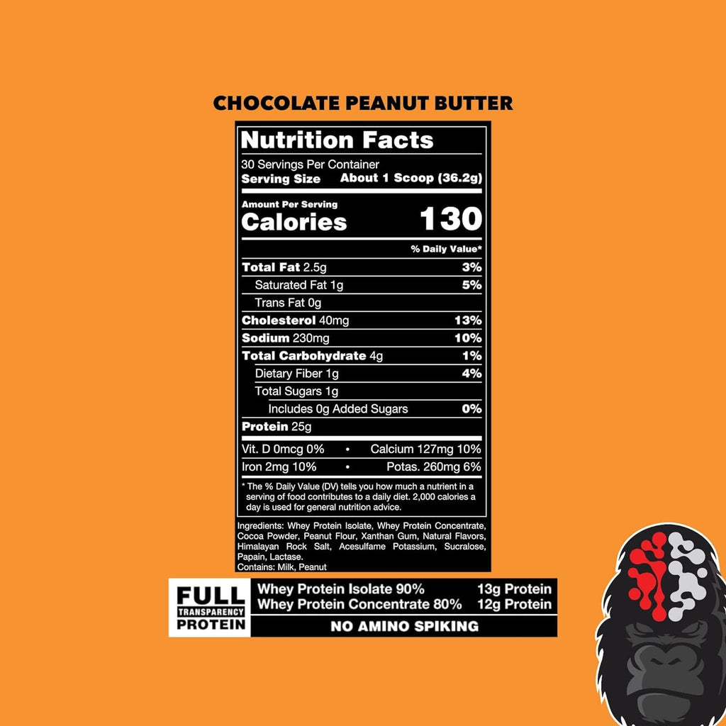 Gorilla Mode Premium Protein - Chocolate Peanut Butter / 24 Grams of Protein/Recover Gorilla MindBuy Supplements Australia