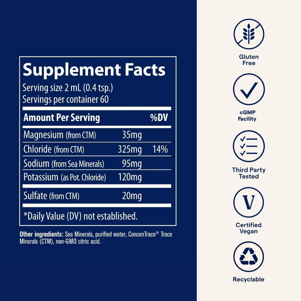 Trace Minerals NO! Muscle Cramps - Supplement for Healthy Muscle Function - Liquid Supplement - Electrolyte Balance - Endurance & Energy - Sugar-Free - 4.06 fl oz (60 Servings) Trace MineralsBuy Supplements Australia