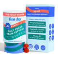 FIRST DAY Women’s Brain Gummies for Focus, Memory & Clarity | Cognizin® Citicoline + Phosphatidylserine | Natural Sustained Energy, Peach Flavor FIRST DAY