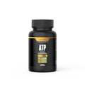 Black supplement bottle labeled 'ATP Enteric Preparation' on a white background