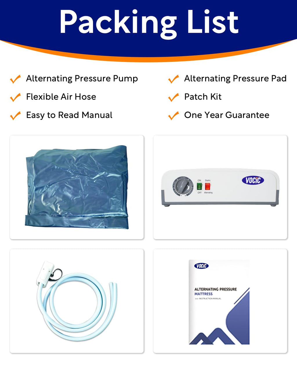 VOCIC Alternating Air Pressure Mattress Pad-with Micro Air Holes & Sleep Mode-Bed Sore VOCICBuy Supplements Australia