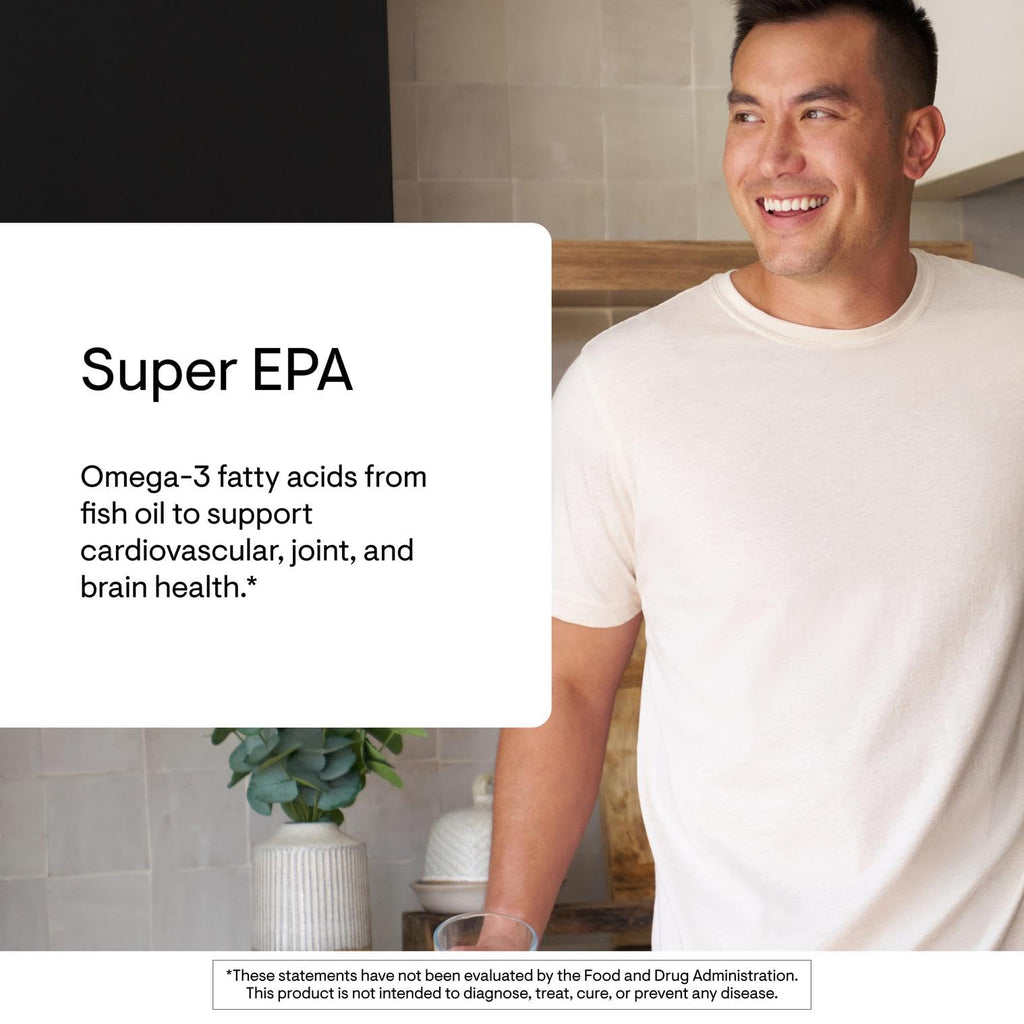 THORNE - Super EPA - Omega-3 Fatty Acids EPA 425mg & DHA 270mg Supplement - Support Brain, Cardiovascular, Joints & Skin* - Gluten, Dairy & Soy-Free - 90 Gelcaps THORNEBuy Supplements Australia
