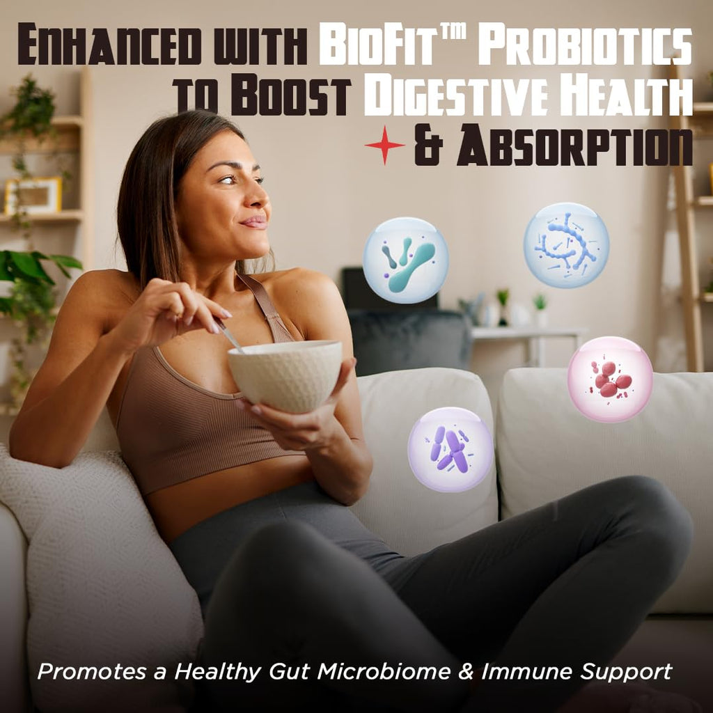 Old School Labs 5000mg Micronized Creatine Monohydrate with BioFit™ Probiotic - No Bloat Post-Recovery for Men & Women Supports Muscle Growth,