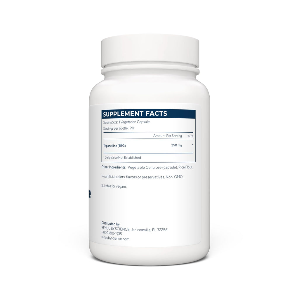 Renue By Science Trigonelline | High Strength Trigonelline TRG Methylated Niacin - 250mg Trigonilline Supplement Capsules | Non-GMO | Made in The USA & Third-Party Tested Renue By ScienceBuy Supplements Australia