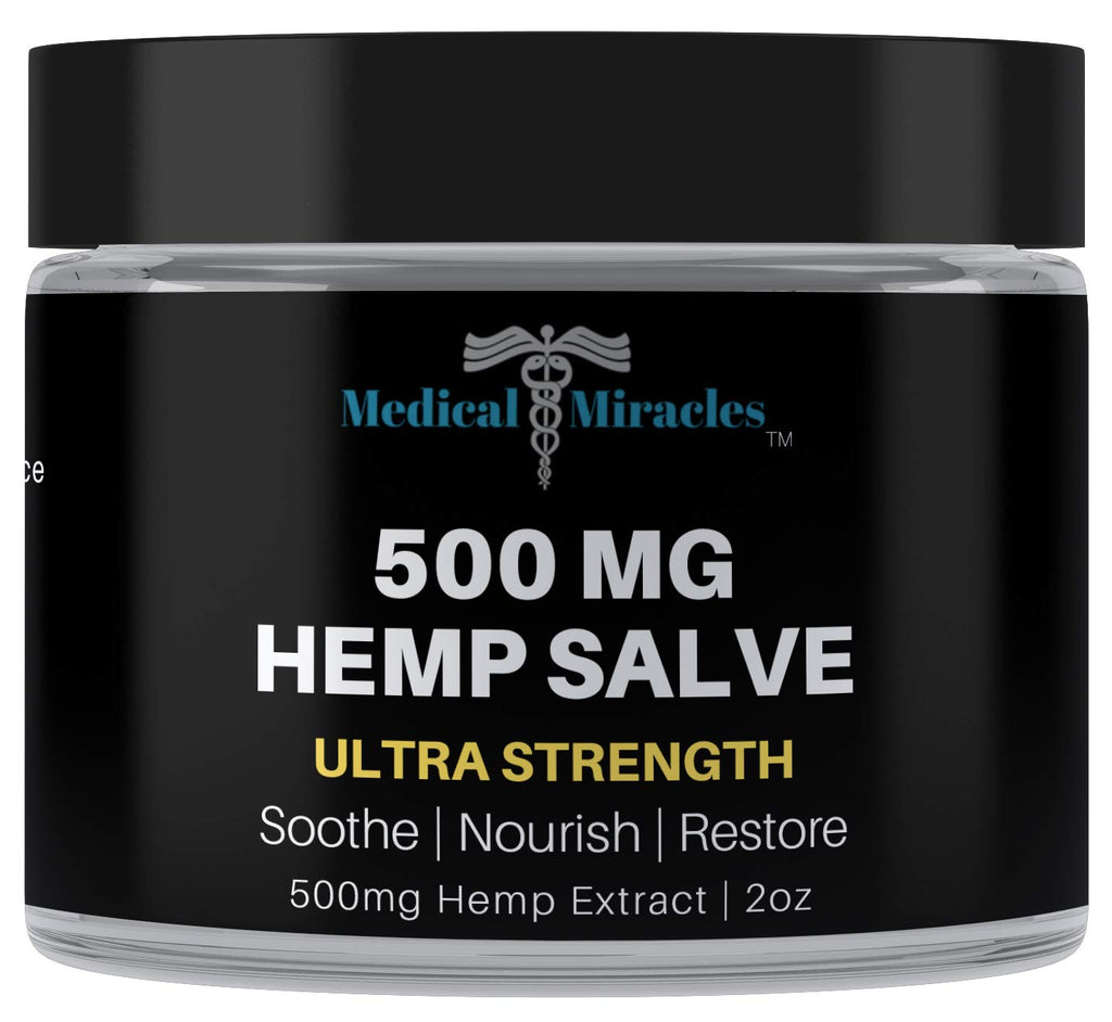 Medical Miracles Hemp 500 Mg Ultra Strength Healing Salve Ideal for Hips, Joints, Neck, Back, Elbows, Fingers, Hands, and Knees Medical MiraclesBuy Supplements Australia