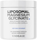 Codeage Liposomal Magnesium Glycinate Supplement, 2-Month Supply, Bisglycinate Magnesium Chelate, Chelated Magnesium Mineral Pills, BioPerine Black Pepper Vitamins Capsules, Non-GMO Vegan, 240 ct CodeageBuy Supplements Australia